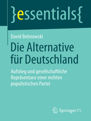 cover image of Die Alternative für Deutschland